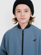 Kurtki i kamizelki sportowe męskie - 4F Kurtka przejściowa bomberka chłopięca - niebieska 122 (6-7 lat) - miniaturka - grafika 1