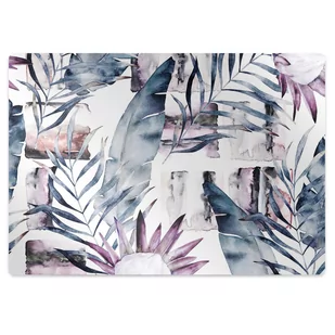 Mata pod fotel ochrona paneli Marmurowe kwiaty 100x70 cm - Podnóżki, podpórki, podkładki - miniaturka - grafika 1