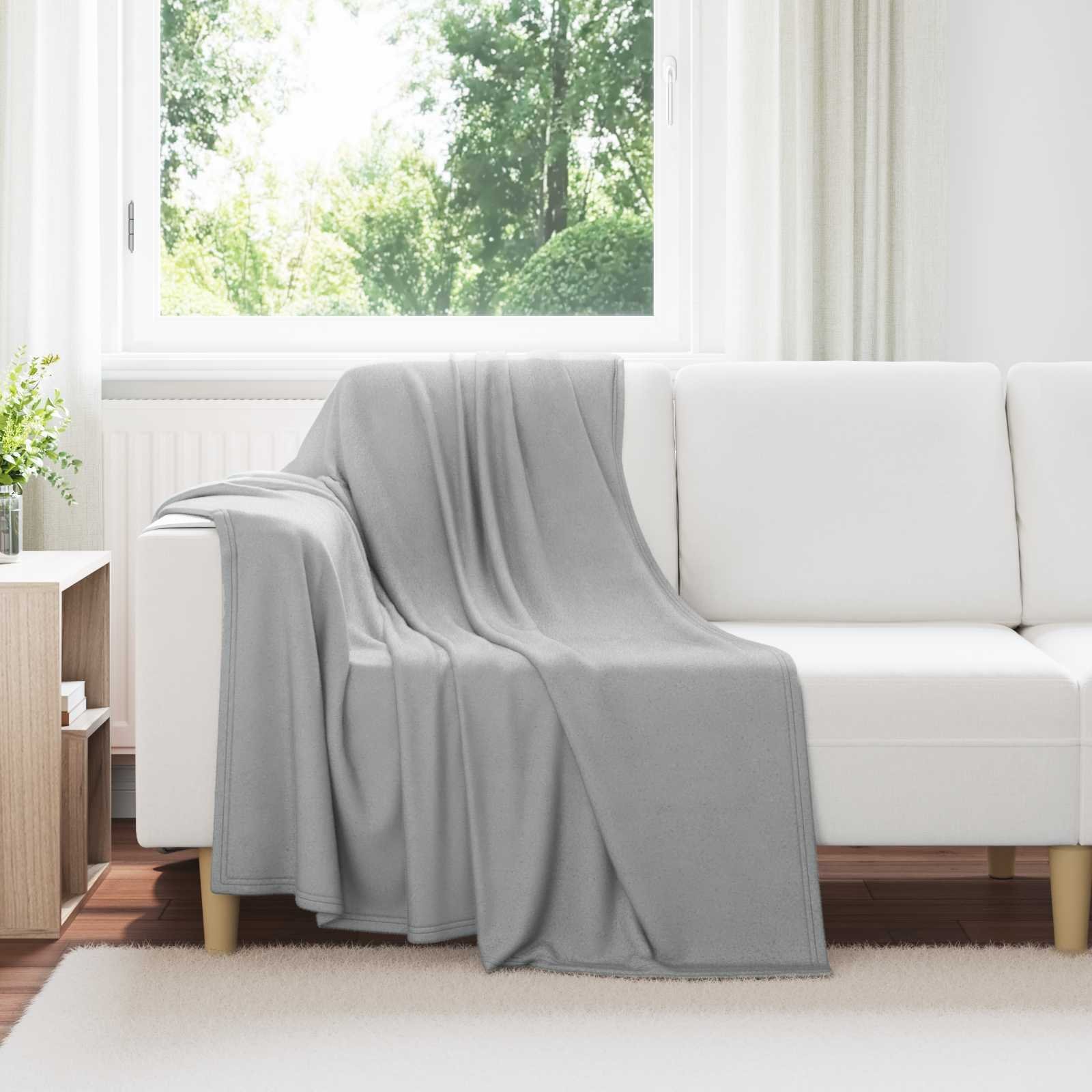 vidaXL Koce narzutowe 6 pcs Szary 170 x 130 cm Polar