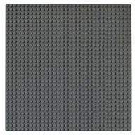 Klocki - Płyta Konstrukcyjna Bazowa Do Klocków Podstawka Do Budowania Szara - miniaturka - grafika 1