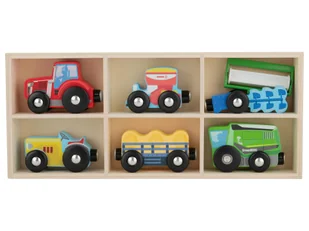 Lupilu Zestaw 6 drewnianych samochodzików Pojazdy rolnicze - Samochody i pojazdy dla dzieci - miniaturka - grafika 1