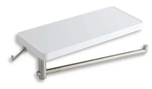 Novaservis Titania Yacore - Półka z obrotowym uchwytem na ręczniki i haczykiem, plastik 65582,1 - Półki łazienkowe - miniaturka - grafika 1