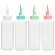 Pozostałe akcesoria fryzjerskie - TEMU 4 szt. 200ml Butelki do Farbowania Włosów z Precyzyjnym Aplikatorem - Przezroczyste, Skala Miary, Zakrętka Twist dla Łatwej Aplikacji Farby do - miniaturka - grafika 1