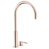 Baterie umywalkowe - Bateria umywalkowa nablatowa 2-otworowa Tres Study różowe złoto połysk 26110502OP - miniaturka - grafika 1