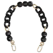 Paski - Toscanio K1 pasek/koralik do torebki czarny - miniaturka - grafika 1