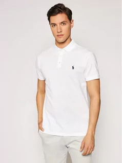 Koszulki męskie - Ralph Lauren Polo Polo 710541705 Biały Slim Fit - grafika 1