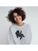 Bluzy damskie - WOOOP Bluza "Inner space" w kolorze szarym - miniaturka - grafika 1