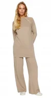 Komplety bielizny - TRENDYOL KOMPLET DRESOWY BEŻOWY Z GUZIKAMI DŁUGI RĘKAW XL 5AA - miniaturka - grafika 1