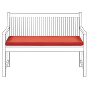 Poduszki ogrodowe - Beliani Poduszka na ławkę ogrodową 112 x 54 cm czerwona VIVARA - miniaturka - grafika 1