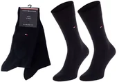 Skarpetki męskie - TOMMY HILFIGER SKARPETY SKARPETKI 2 PARY BLACK 371111 200 - Rozmiar: 47-49 - miniaturka - grafika 1