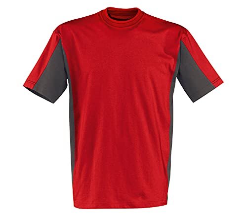 Kübler 50206211-5597-XL koszulka z okrągłym dekoltem, średni czerwony/antracyt XL