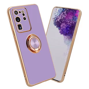 Pokrowiec Do Samsung Galaxy S20 ULTRA Etui w Glossy Jasny Fiolet - Złoto magnetycznym Obudowa Case Cover Ochronny Cadorabo - Etui i futerały do telefonów - miniaturka - grafika 1