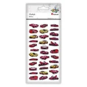 Zabawki kreatywne - Naklejki wypukłe samochody sportowe mix 34szt - miniaturka - grafika 1