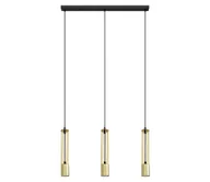 Lampy sufitowe - LED Żyrandol na lince BARS 3xGU10/4,8W/230V złoty - miniaturka - grafika 1