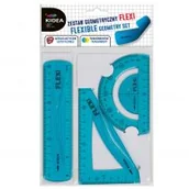 Przybory szkolne - Zestaw geometryczny Flexi 15cm 3 element KIDEA - miniaturka - grafika 1