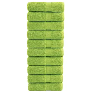vidaXL Ręczniczki premium SOLUND 10 szt., zielone, 30x50 cm, 600 g/cm² - Ręczniki - miniaturka - grafika 1