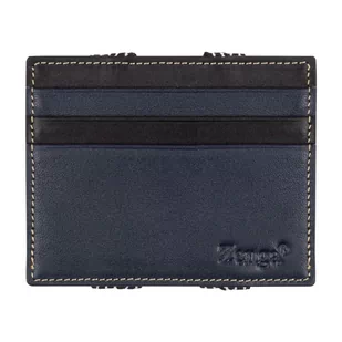 Etui skórzane w kolorze niebieskim card holder EM 26 - EM Men's Accessories - Portfele - miniaturka - grafika 1