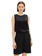 Koszulki i topy damskie - TOM TAILOR Damski 1036797 Top, 14482-Deep Black, L, 14482 – Deep Black, L - miniaturka - grafika 1