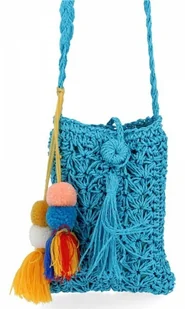 Ratanowa Torebka Listonoszka Damska firmy David Jones Niebieska - Torebki damskie - miniaturka - grafika 1