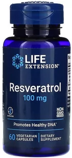 Life Extension - Resveratrol, 100mg, 60 vkaps - Witaminy i minerały - miniaturka - grafika 1