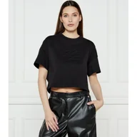 Koszulki i topy damskie - Karl Lagerfeld T-shirt AUTOGRAPH Cropped Fit - miniaturka - grafika 1
