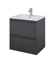 Szafki łazienkowe - Elita 168142 SZAFKA podumywalkowa SPLIT 60 2S ANTHRACITE MATT PDW - miniaturka - grafika 1