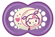 Smoczki uspokajające - Smoczki dla dzieci Mam Baby Dummy Original Night 16+ Silicone Pink - miniaturka - grafika 1