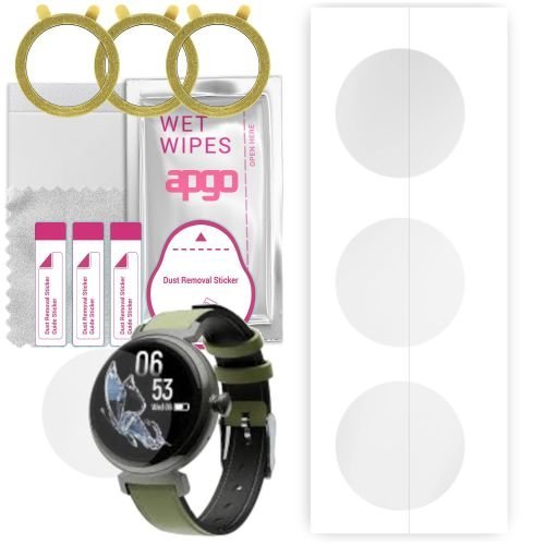 3x folia ochronna hydrożelowa do Oukitel BT30 - apgo Smartwatch Hydrogel Protection Ochrona na ekran smartwatcha
