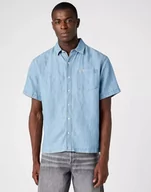 Koszule męskie - Wrangler Ss 1 Pkt Shirt Męska Koszula Jeansowa Light Hemp W5E3Bnh97-L - miniaturka - grafika 1