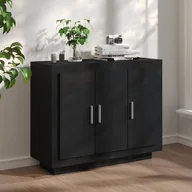 Szafki do salonu - Lumarko Szafka, czarna, 92x35x75 cm, materiał drewnopochodny - miniaturka - grafika 1