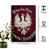 Rękodzieło - TEMU 2D Flat, 1 Szt. Orzeł Polski Metalowa Sztuka Ścienne - 2D Flat Iron Decor z Przedwierczeniami, Odporny na Warunki Atmosferyczne do Domu i Biura, - miniaturka - grafika 1