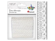 Przybory szkolne - Elegancka Biała Taśma Koronkowa 3M – Idealna Do Dekoracji I Rękodzieła! Dodaj Urok I Styl Do Swoich Projektów! - miniaturka - grafika 1