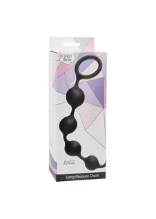 Kulki analne - Lola Toys Anal Beads Long Pleasure Chain Black - Koraliki analne  << DYSKRETNIE   |   DOSTAWA 24h   |  GRATISY - grafika 1