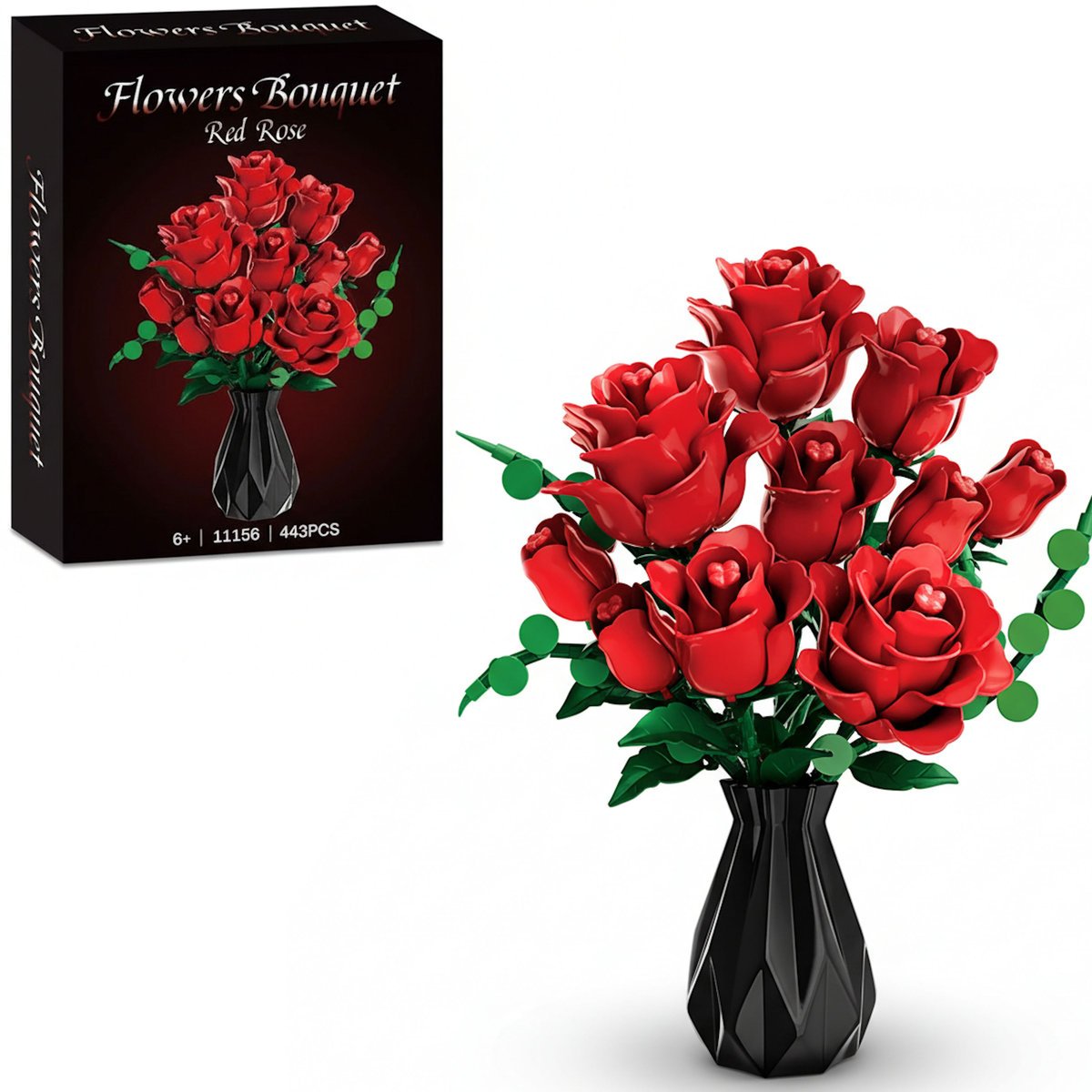 Coil Klocki konstrukcyjne zestaw 403 el.elementy czerwone róże