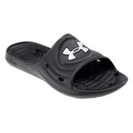 Klapki i japonki męskie - Męskie Klapki UNDER ARMOUR UA M LOCKER IV 3023758-001 – Czarny - miniaturka - grafika 1