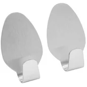 Pozostałe akcesoria kuchenne - Fackelmann Haczyki inox samoprzylepne owalne 2 szt. 61216 - miniaturka - grafika 1