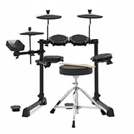 Instrumenty perkusyjne - Alesis Debut Kit zestaw perkusyjny dla dzieci z 4 podkładkami z siatki, 120 dźwięków, 60 lekcji, taboretem, pałeczkami perkusyjnymi, kluczami do strojenia i słuchawkami Debut Kit - miniaturka - grafika 1