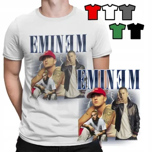 KOSZULKA T-SHIRT MĘSKI WZORY DO WYBORU - EMINEM RAPER HIP HOP - L - Koszulki męskie - miniaturka - grafika 1
