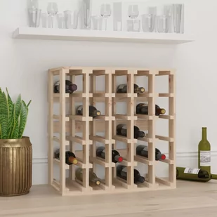 Lumarko Stojak na wino, 58,5x33x60,5 cm, lite drewno sosnowe - Stojaki na wino - miniaturka - grafika 1