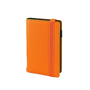 Notes pomarańczowy A6 z wymiennym wkładem zapięcie na gumkę 41B 100 kartek gładki - Notesy i bloczki - miniaturka - grafika 1