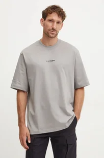 G-Star Raw t-shirt bawełniany męski kolor szary z aplikacją - Koszulki męskie - miniaturka - grafika 1