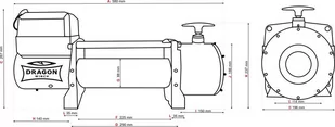 Wyciągarka samochodowa Dragon Winch Maverick DWM 12000 HD EN 12V hamulec dynamiczny, z normą EN 14492-1 z liną stalową 31m (udźwig: 12000 lb/ 5443 kg, silnik: 7,8KM) 55946637 - Wciągarki - miniaturka - grafika 2