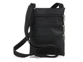 Etui na dokumenty i karty - Saszetka etui paszportówka duża na smartfona 4 suwaki I28 czarny - miniaturka - grafika 1