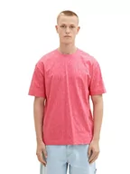 Koszulki męskie - TOM TAILOR Denim Koszulka męska 1036899, 32046-różowa Bubble Wording Print, XL, 32046 - Pink Bubble Wording Print, XL - miniaturka - grafika 1