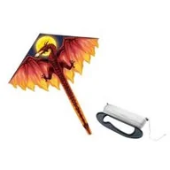 Zabawki i gry sportowe - Duży latawiec Smok czerwony 170x130cm Leantoys - miniaturka - grafika 1