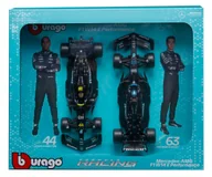 Samochody i pojazdy dla dzieci - Bburago Model 124 Mercedes Amg W14 Hamilton Russell zestaw bolidów F1 18-28062 - model lub pojazd - miniaturka - grafika 1