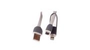 Kable USB - Libox Kabel USB-micro USB/iPhone 2A 1m LB0066W LIBOX - miniaturka - grafika 1