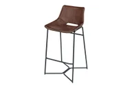 Taborety i hokery - Hoker Barowy Skórzany Iron Label #29 Skóra Naturalna I Metal 46X52X96 Cm (1) B 6280 - miniaturka - grafika 1