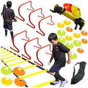 Piłka nożna - 30w1 Zestaw Piłkarski DRABINKA KOORDYNACYJNA PACHOŁKI TECHNIKA 6x PŁOTKI NT - miniaturka - grafika 1