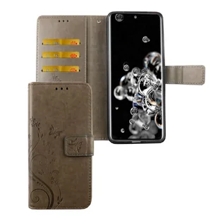Samsung Galaxy S20 Ultra etui na telefon komórkowy etui ochronne etui z klapką etui na kartę szare - Etui i futerały do telefonów - miniaturka - grafika 1